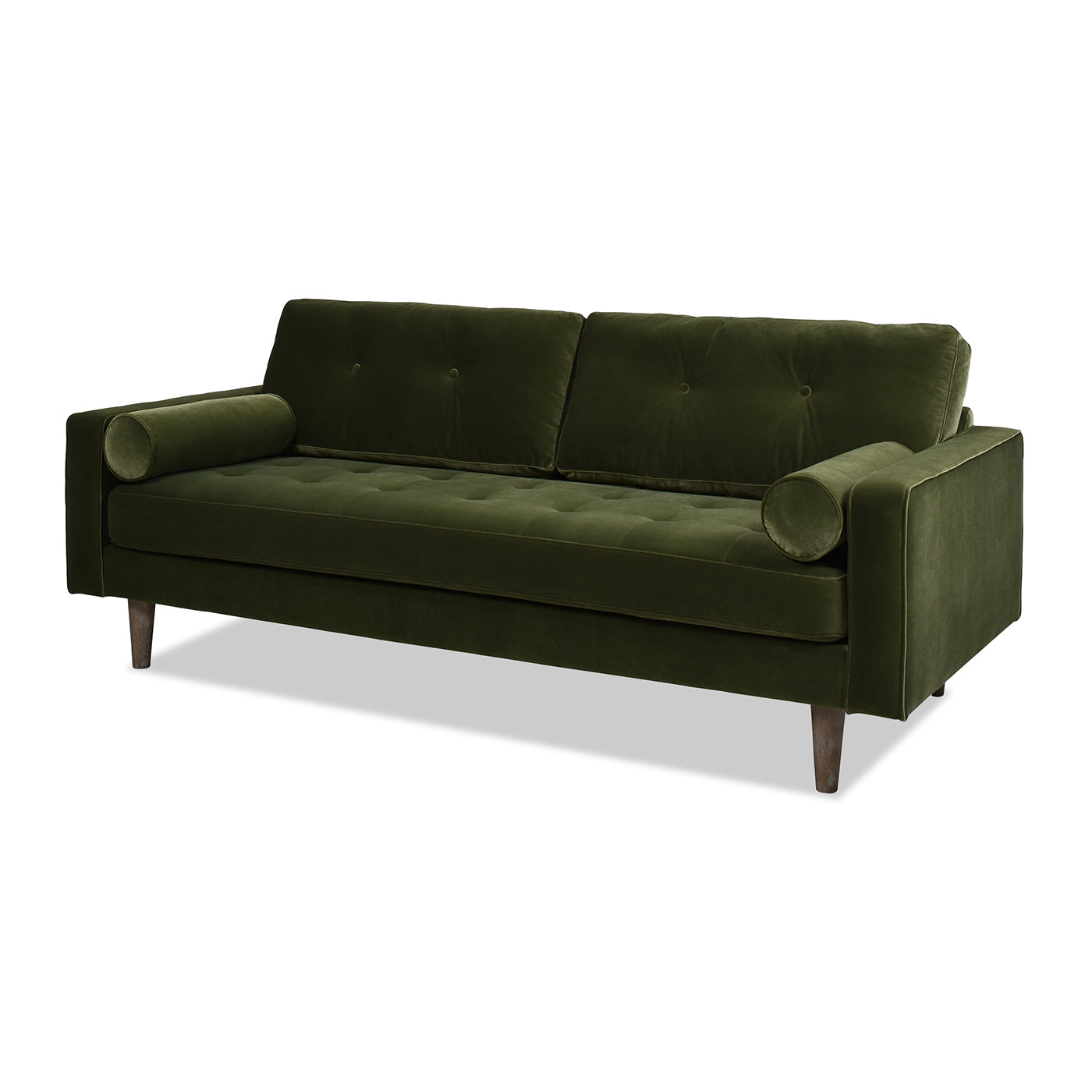 Nicholas 83.5" Mid Century Modern Sofa, Olive Green Performance Velvet Olive Green Foam Velvet 3 Seat