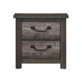 Gray Finish 2 Drawers Storage Nightstand 1Pc Wooden Furniture Traditional Design Bedside Cabinet Gray 2 Drawers Bedroom Wood