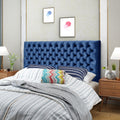 Bierman Headboard Queen Navy Blue Velvet