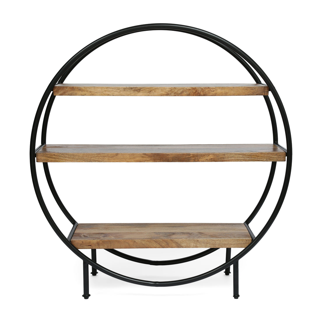 Round Shelf Natural Wood