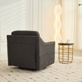 Dark Grey 360 Degree Swivel Rotating Accent Chair With Usb And Magazine Book For Living Room And Hotel Bed Room,Upholstered Accent Chair With Cooper Nail Dark Grey White Primary Living Space American Design,Classic,Modern Pine Foam Wood Fabric