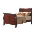 Cherry Twin Bed Box Spring Required Twin Cherry Wood Brown Wood