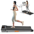 Under Desk Treadmill With Incline, Walking Pad For Home Office, Portable Walking Treadmill 2.5Hp, Walking Jogging Machine With 265 Lbs Weight Capacity App Remote Control Led Display Indoor Fitness Black Silver Abs Rubber Steel Q235