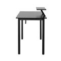 Techni Mobili Industrial Writing Desk, Black Black Computer Desk Modern Rectangular Rectangular Engineered Wood