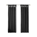 Twist Tab Total Blackout Window Curtain Panel Black 50X95