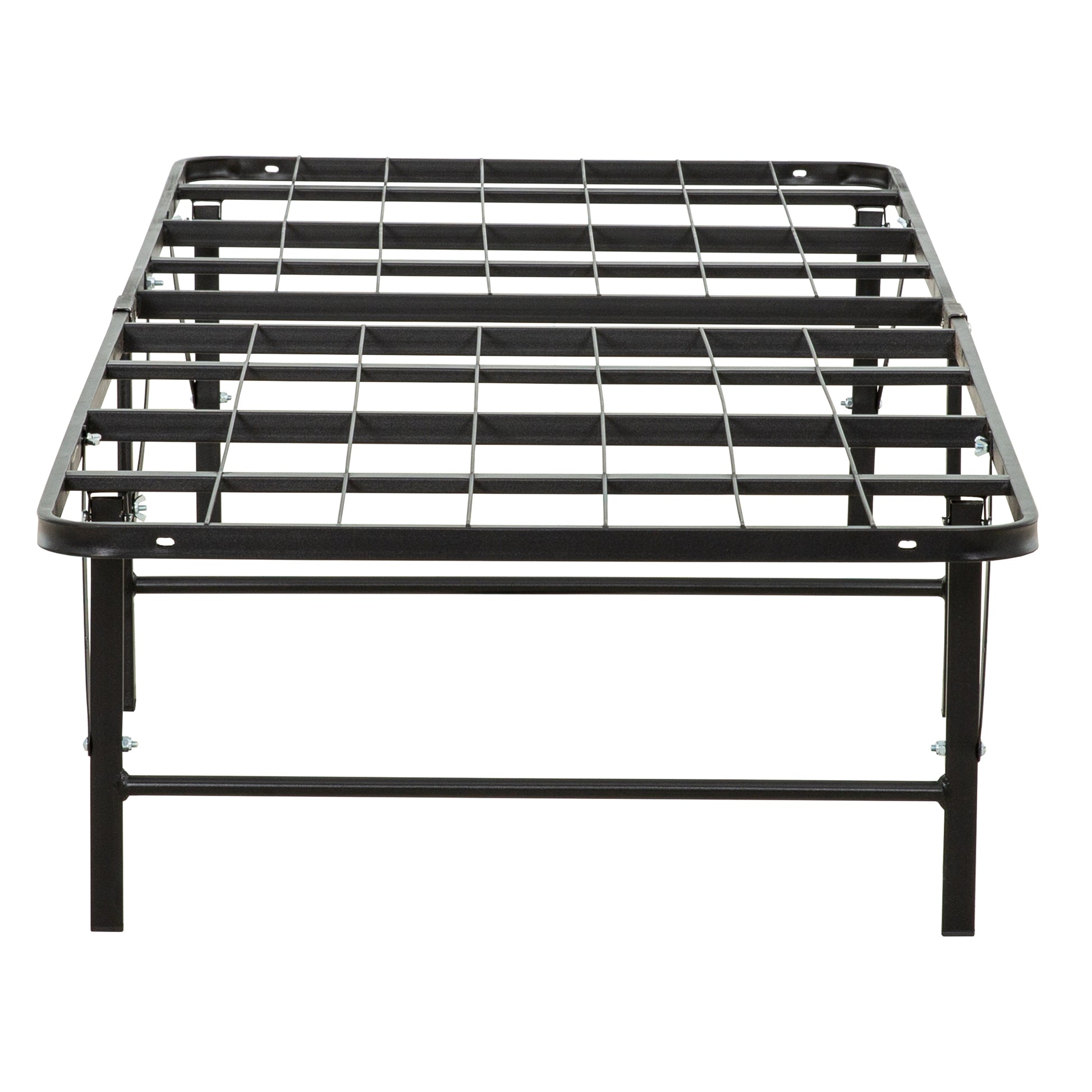 Metal Mattress Foundation Bed Frame, Twin Size Bed Base For Kids Room, Guest Room, Black Box Spring Not Required Twin Black Metal Bedroom Modern Bed Frame Steel