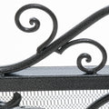 Wilmington Fireplace Screen Black Silver Iron