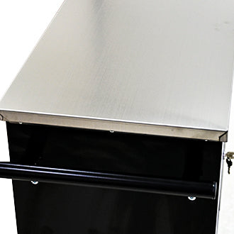 7 Drawers Multifunctional Tool Cart With Wheels Black Blue Black Blue Steel