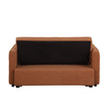 Soft Boucle Convertible Two Bedroom Sofa With Adjustable Back, 2 Seater Sofa, Pull Out Bed, 2 Waist Pillows For Small Living Rooms And Apartments Light Brown Foam Boucle 2 Seat