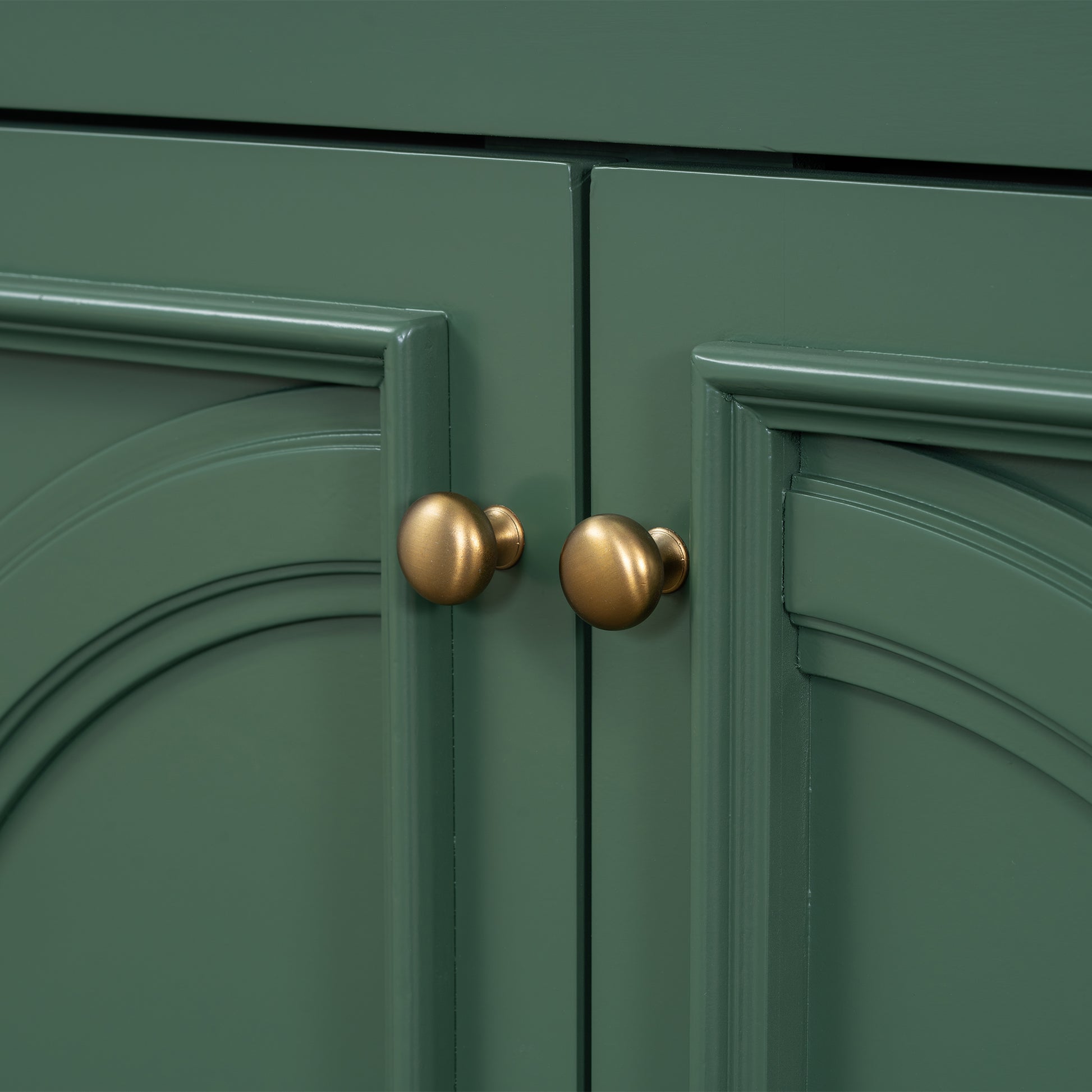 30" Bathroom Vanity With Sink, Two Doors With Shelf, Soft Close Door Hinges, Vintage Style, Green Green Ceramic Mdf,Rubber Wood