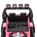 24V Kids Ride On Car W Parents Remote Control,400W Motor,Four Wheel Suspension,Adjustable Speed,Usb,Mp3,Music,Bluetooth,Large Display Screen,Power Display,Portable Handle,Safety Belt For Kids Aged 3 . Pink 50 99 Lbs Polypropylene