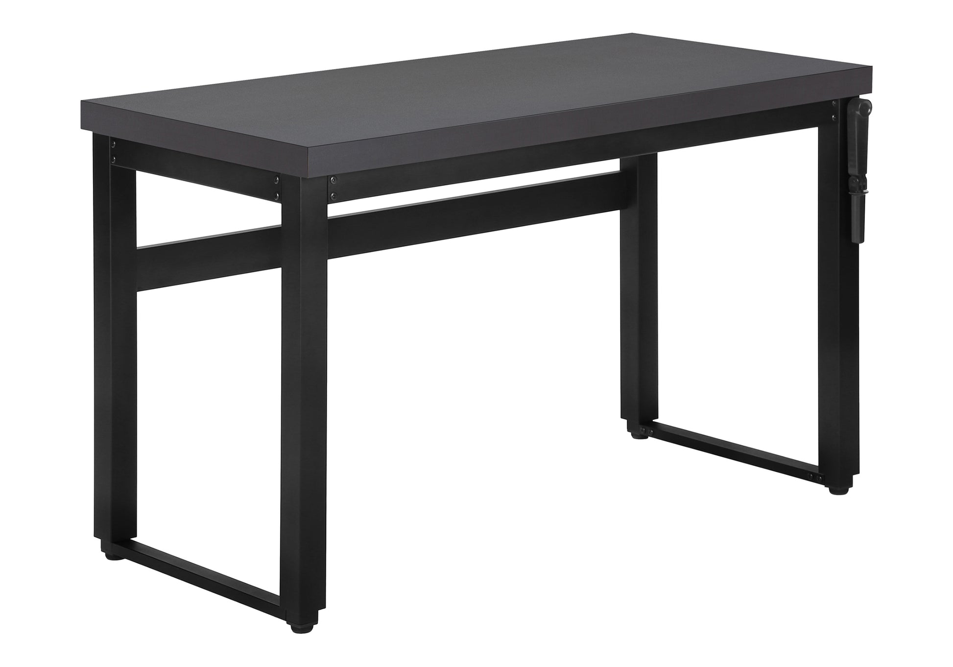 Computer Desk, Home Office, Standing, Adjustable, 48"L, Work, Laptop, Grey Laminate, Black Metal, Contemporary, Modern Grey Particle Board