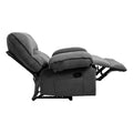 Oversized Manual Recliner Chair Sofa For Living Room Grey Velvet Manual Handle Metal Primary Living Space Soft Cushion Back Heavy Duty American Design,American Traditional,Classic Pillow Top Arms Foam Velvet