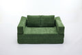 Modern Minimalist Sofa, Fold Out Sofa Bed, Convertible Chair Floor Couch & Sleeping Mattress For Living Room, Bedroom, Apartment, Removable Backrest, Green Green Chenille Soft Vintage Chenille 2 Seat