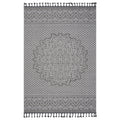 8X10 Gray White Medallion Indoor Outdoor Area Rug Grey White Polypropylene