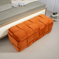 Coolmore Storage Ottoman,Bedroom End Bench,Upholstered Fabric Storage Ottoman With Safety Hinge, Entryway Padded Footstool, Ottoman Bench For Living Room & Bedroom Orange Orange Velvet Black Rubberwood Wood Internal Storage Foam Velvet