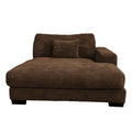 Bella Brown Corduroy Right Facing 2 Piece Sectional Brown Wood Corduroy 3 Seat