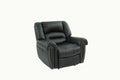 Modern 1Pc Manual Motion Recliner Chair Glider Black Color Bonded Leather Armrest Cushion Seating Living Room Furniture Black Faux Leather Primary Living Space Contemporary,Modern Bonded Leather