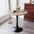 Walnut Color Round Dining Table, 31.5