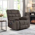 Massage Recliner Brown Polyester