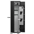 3 4 Safe For Rifles And Pistols,Quick Access Password Safe,High Security Metal Rifle Safe Locker With Removable Shelf And 2 Adjustable Slots Black Steel