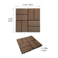 Wood Plastic Composite Deck Tiles Set Of 20Pcs, Composite Decking Resist Rust, Water, Weather, Indoor&Outdoor, Diy Interlocking Decking Tiles, Floor Tile,Durable, 12X12In Light Coffee Light Coffee Modern Plastic Wood Plastic