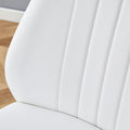 Set Of Four White Pu Comfort Dining Chairs 17.7