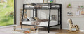 Full Xl Over Queen Metal Bunk Bed With Ladder And Guardrails, Black Expected Arrival Time: 9.7 Box Spring Not Required Full Xl Black Metal Metal