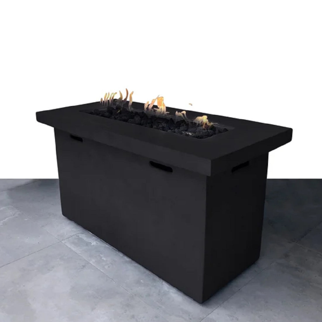 25" H X 42" W Fiber Reinforced Concrete Propane Outdoor Fire Pit Table Charcoal Garden & Outdoor Modern Stone Concrete