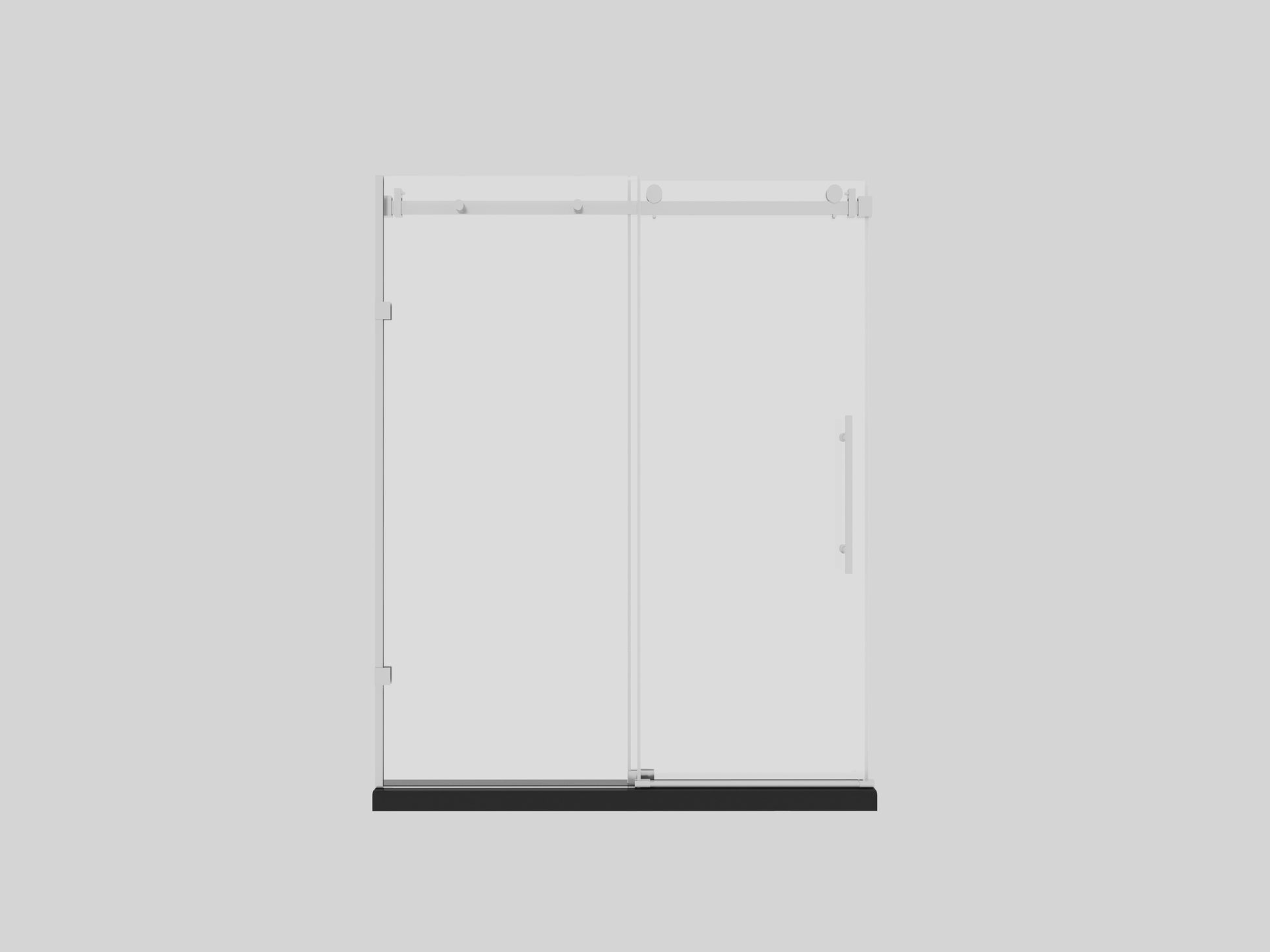 Frameless Sliding Glass Shower Doors 72" Width X 76"Height With 3 8" 10Mm Clear Tempered Glass, Brushed Nickel Finish Brushed Nickel Bathroom American Design Stainless Steel Tempered Glass