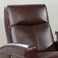 Modern Electric Leather Recliner Chair With Gentle Lower Lumbar Massager For Living Room Home Theater Bedroom Brown 1Pc Brown Wood Primary Living Space Contemporary,Modern Leather