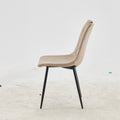 Black Leg And Beige Seat Chair,Set Of 4,Dining Chair,Coffee Chair Beige Metal