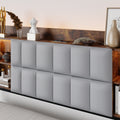 Queen Size Bed Frame With 2 Storage Drawers And Led Lights Headboard, Upholstered King Bed Frame With Charging Station, No Box Spring Needed, Easy Assembly Box Spring Not Required Queen Dark Brown Metal Bedroom Modern Bed Frame Velvet Mdf Metal