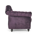 Corner Black Berry Velvet 1 Seat