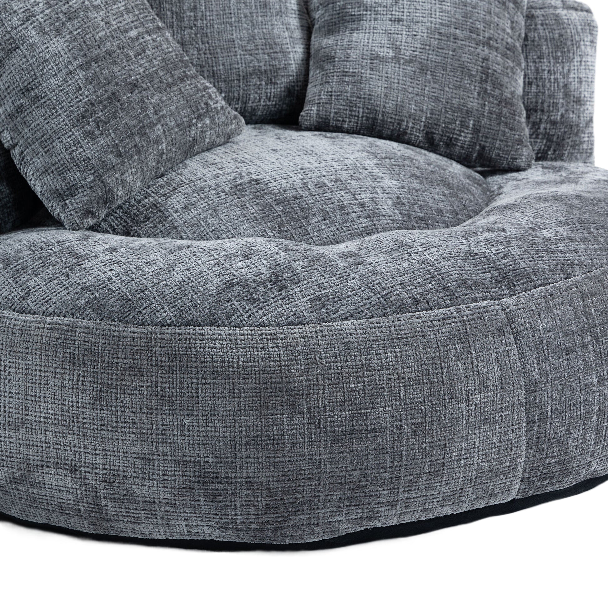 Coolmore Lazy Sofa Durable Comfort Lounger High Back Bean Bag Chair Couch With Three Pillows For Adults And Kids, Indoor & Outdoor, Single Gaming Sofa Chair For Bedroom,Office Gray Chenille Gray Foam Chenille 1 Seat