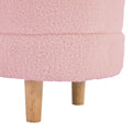 2 Pieces Bedroom Sets Full Size Flower Shaped Upholstered Led Platform Bed With Storage Ottoman Sherpa Fabric, Pink Full Pink 2 Piece Set Wood