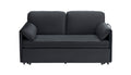 63 Inch Large Folding Sofa Bed Velvet Multifunctional Double Sofa Bed, Three Modes Switch, Suitable For Sitting, Lying And Sleeping, Suitable For Living Room, Bedroom, Apartment, Office, Black Black Velvet 2 Seat