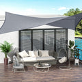 Outsunny 13' X 20' Rectangle Sun Shade Sail Canopy Outdoor Shade Sail Cloth For Patio Deck Yard With D Rings And Rope Included Gray Gray Hdpe