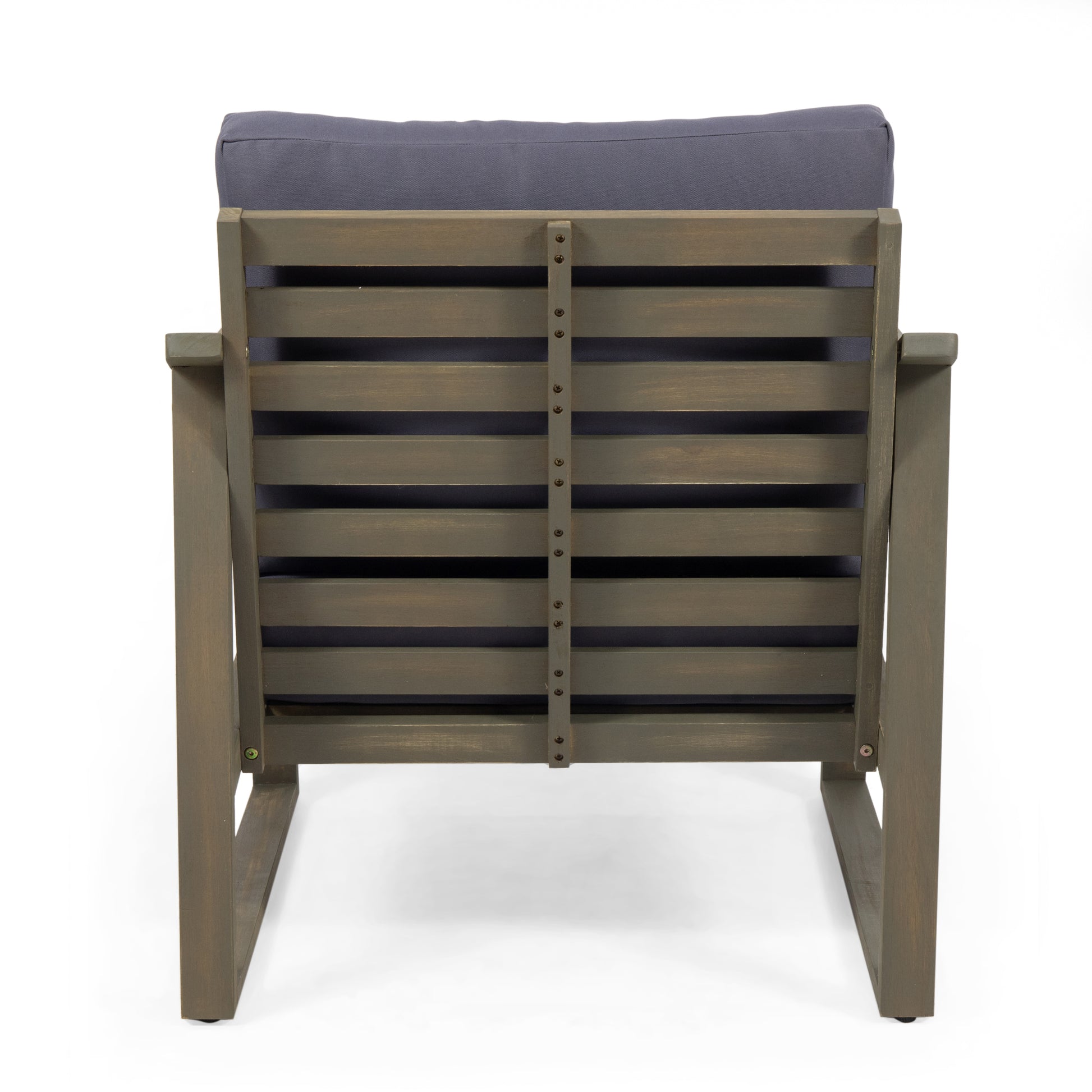 Samwell Club Chair Dark Grey Acacia Wood