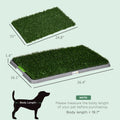 Pawhut Dog Grass Pad With Tray, 26