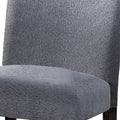 Fabric Counter Height Chairs With Curved Back, Set Of 2, Blue And Brown Blue Solid Wood