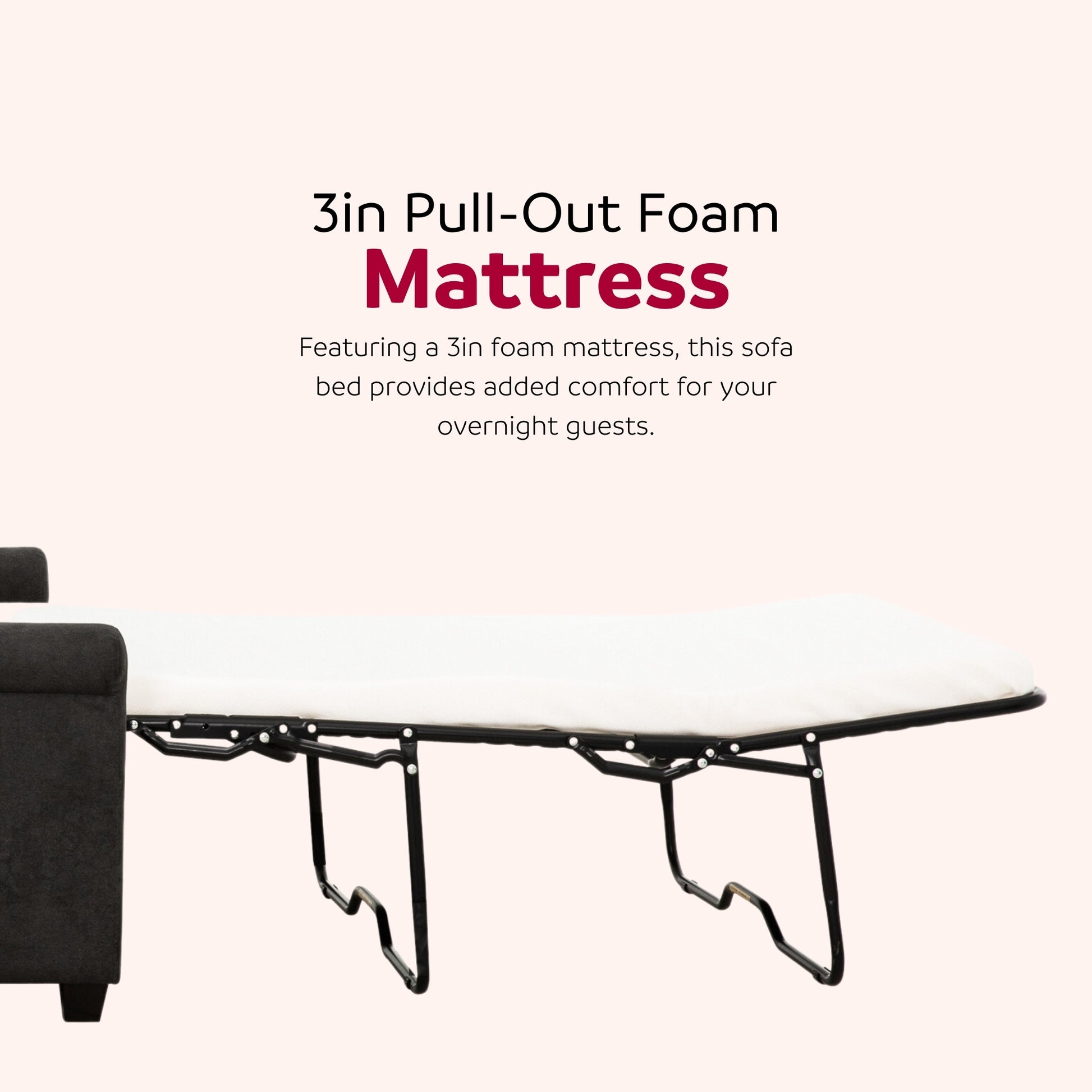 Convertible Twin Sleeper Sofa With Usb Ports, Modern Upholstered Sofa Bed, Living Room 2 Seater Sofa Loveseat, Dark Gray Dark Gray Polyester Wood Primary Living Space Medium Firm Cushion Back Heavy Duty Modern Rolled Arms Plywood Metal 2 Seat
