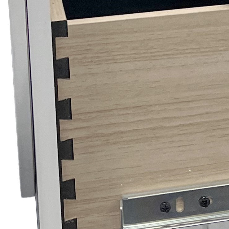 Tarian Pearl White Finish Nightstand White Acrylic,Synthetic Wood