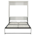 Queen Size Half Self Close And Open Murphy Bed Cabinet Space Saving Bed Perfect For Guest Room, For Bed Room, Guest Room, Home Office, Rustic White Box Spring Not Required Queen Rustic White Wood White Pine Murphy Pine