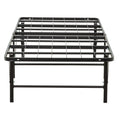 Bedroom Furniture Twin Xl Size Solid Metal Foundation Bed Base, Strong Mattress Platform Bed Frame, Black Box Spring Not Required Twin Xl Black Bedroom Modern Bed Frame Steel