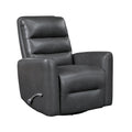 Glider Reclining Chair Swivel Motion Grayfaux Leather Upholstery Luxury Living Room Furniture, Movie Chair Gray Faux Leather Wood Primary Living Space Plywood,Solid Wood