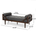 Chaise Lounge Charcoal Fabric
