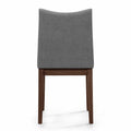 Dining Chair Set Of 2 Dark Grey Fabric