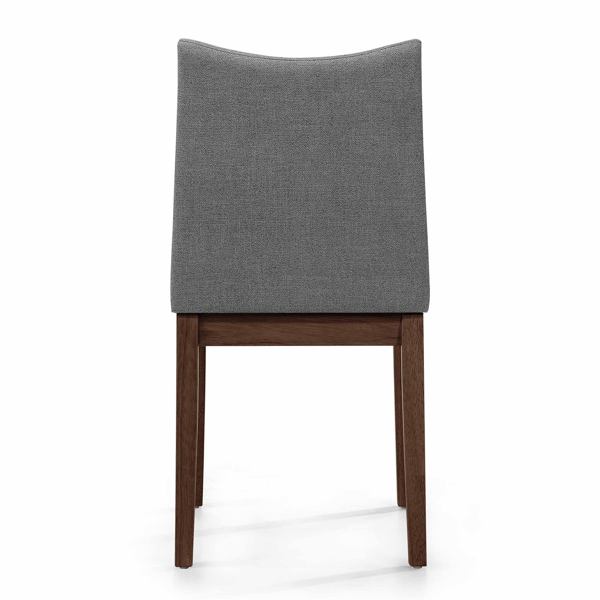 Dining Chair Set Of 2 Dark Grey Fabric