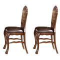 Beige And Cherry Oak Counter Height Chairs Set Of 2 Vintage Dining Room Traditional Poplar Set Of 2 Wood Fabric